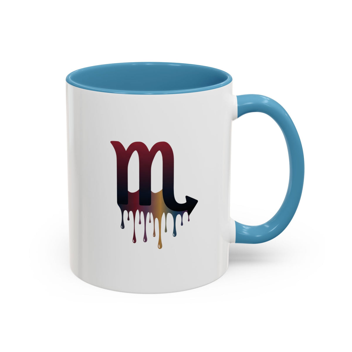 Scorpio Drip Accent Coffee Mug – Zodiac Scorpio Symbol Ceramic Mug
