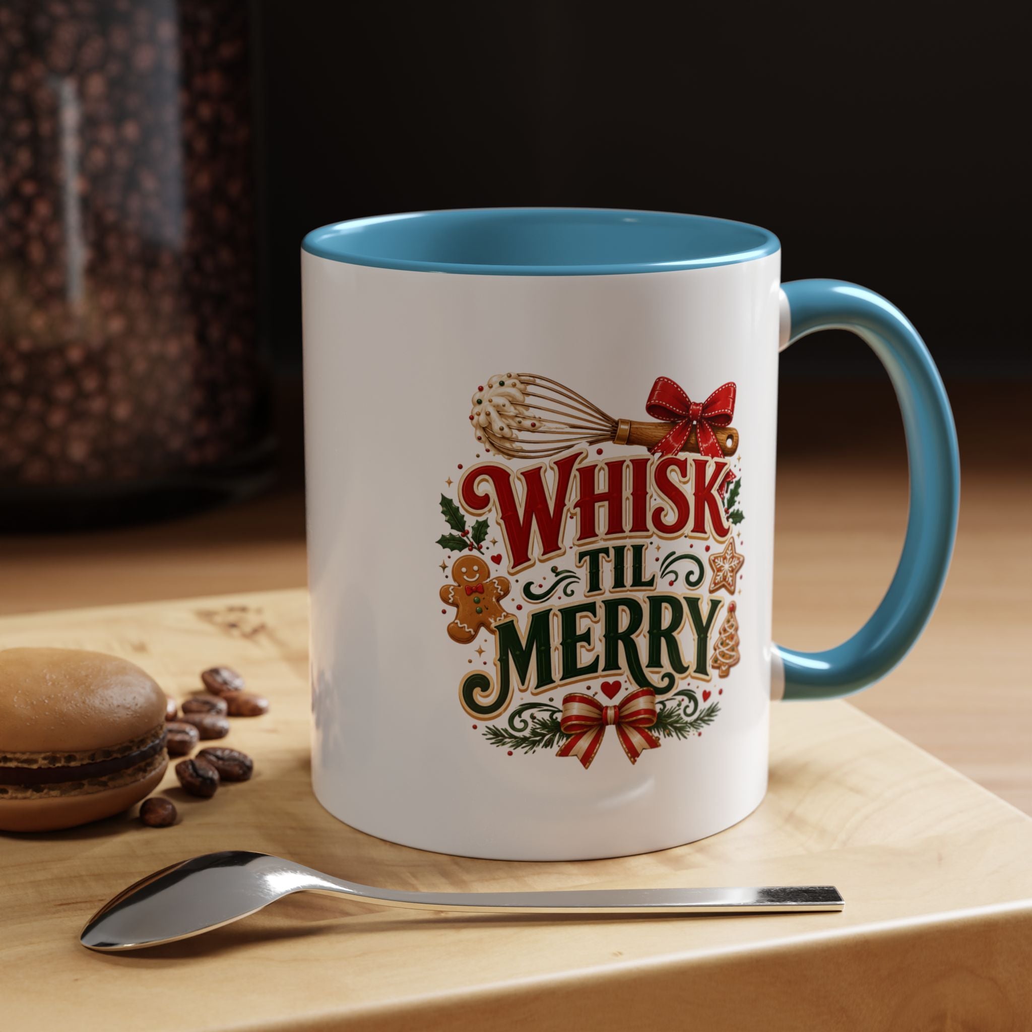 Whisk 'Til Merry Coffee Mug — Holiday Baking Kitchen Mug