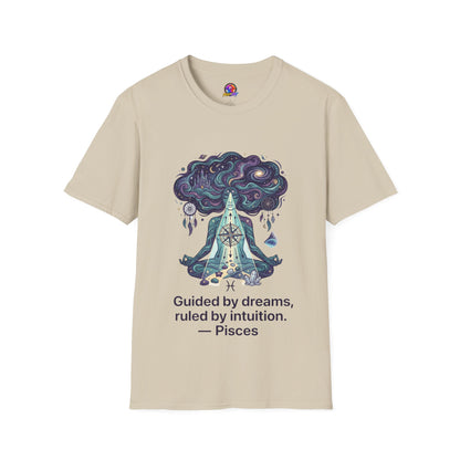 Dreamy Meditation T-Shirt — 'Guided by dreams, ruled by intuition' Spiritual Art Tee