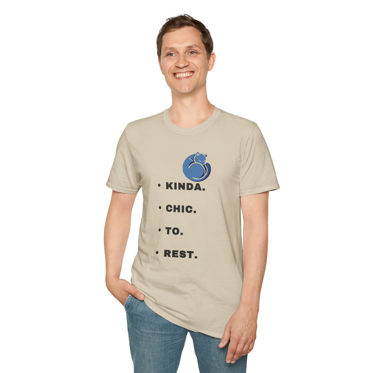 T-Shirt — "Kinda. Chill. To. Rest." Cat Graphic Relaxed Tee - Trending Now - September 2026