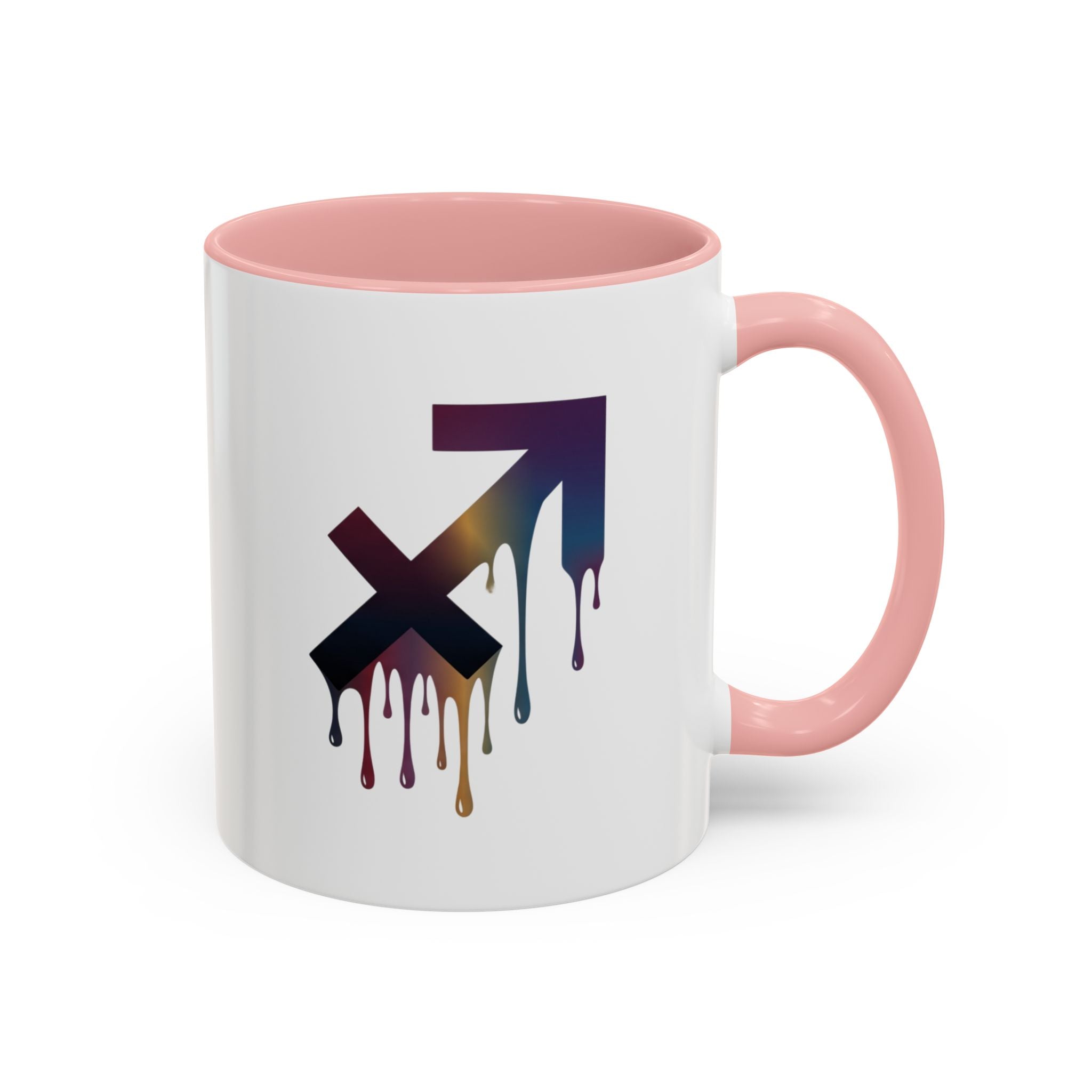 Sagittarius Drip Accent Coffee Mug — Zodiac Archer Horoscope Gift