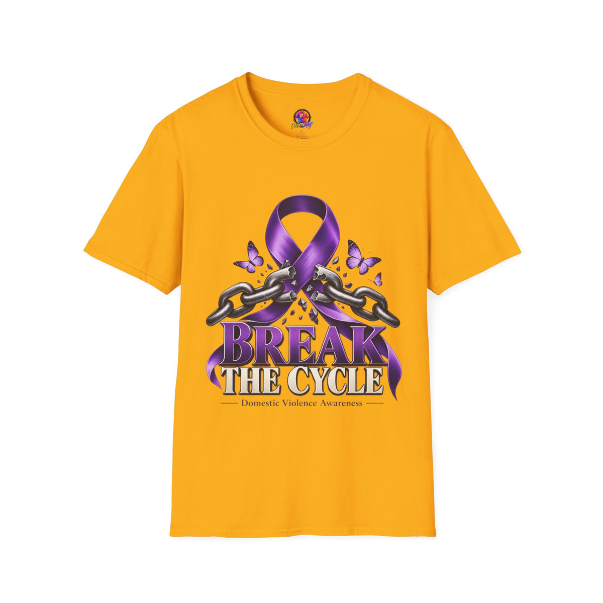 Break The Cycle Purple Ribbon T-Shirt — Domestic Violence Awareness Tee