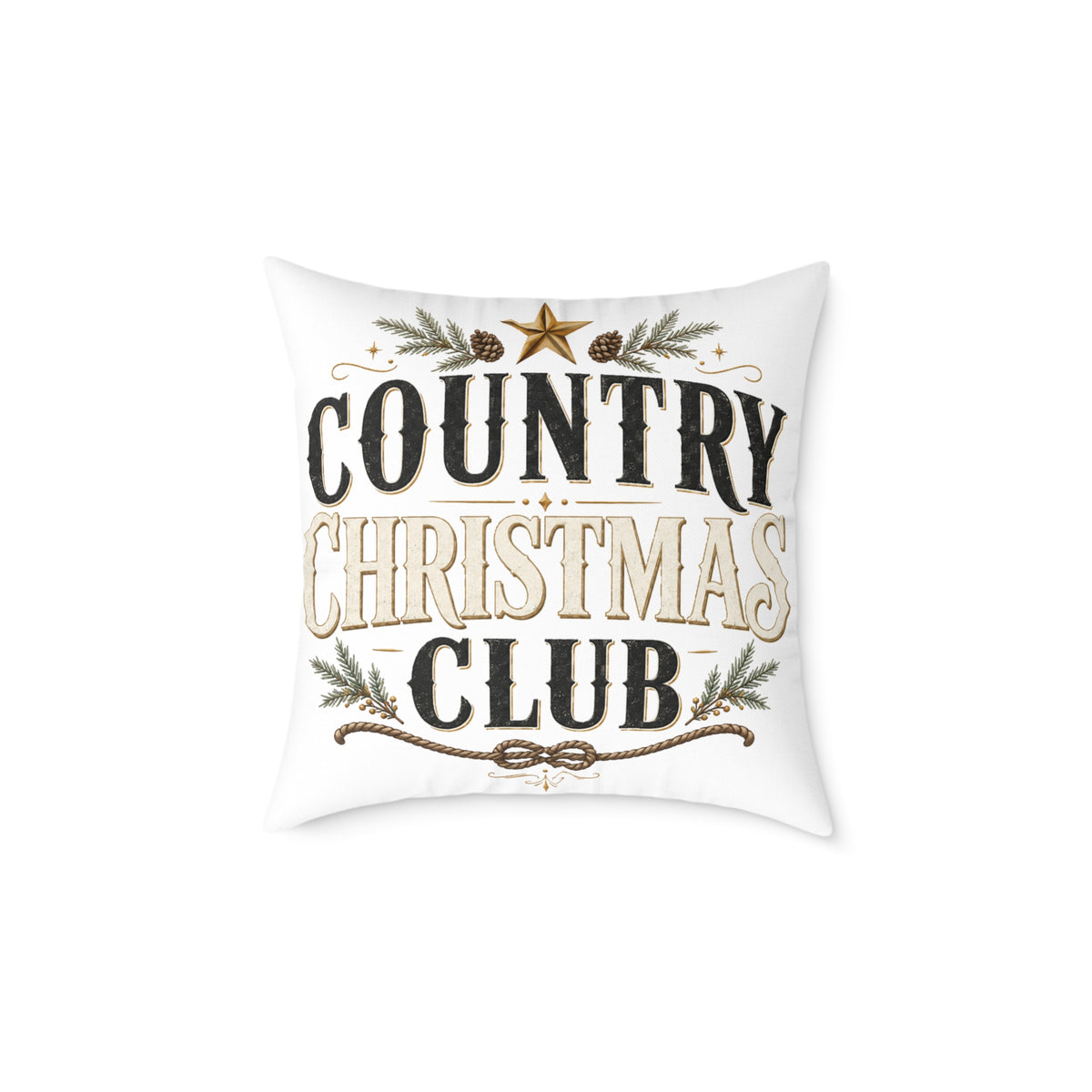 Country Christmas Club Pillow
