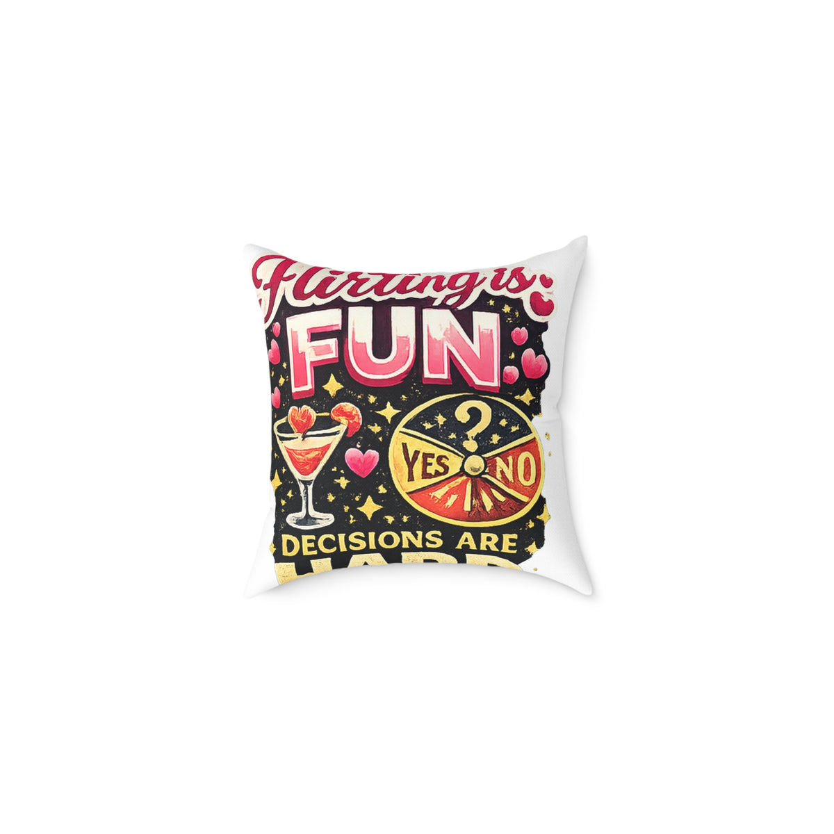 Libra Zodiac Flirting Is Fun Square Poly Canvas Pillow