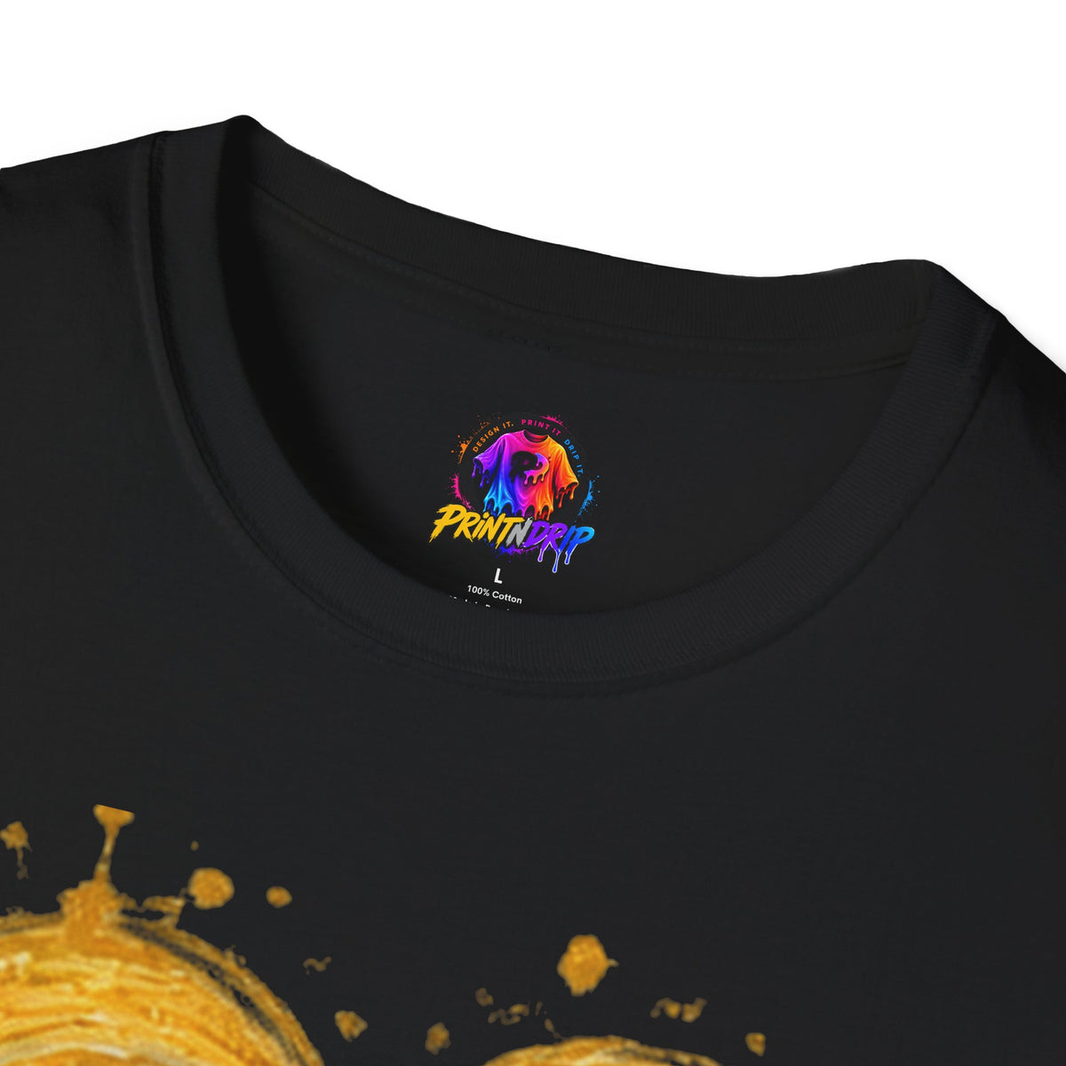 Childhood Cancer Awareness T-Shirt — "Fighter Today Brighter Tomorrow" Gold Ribbon