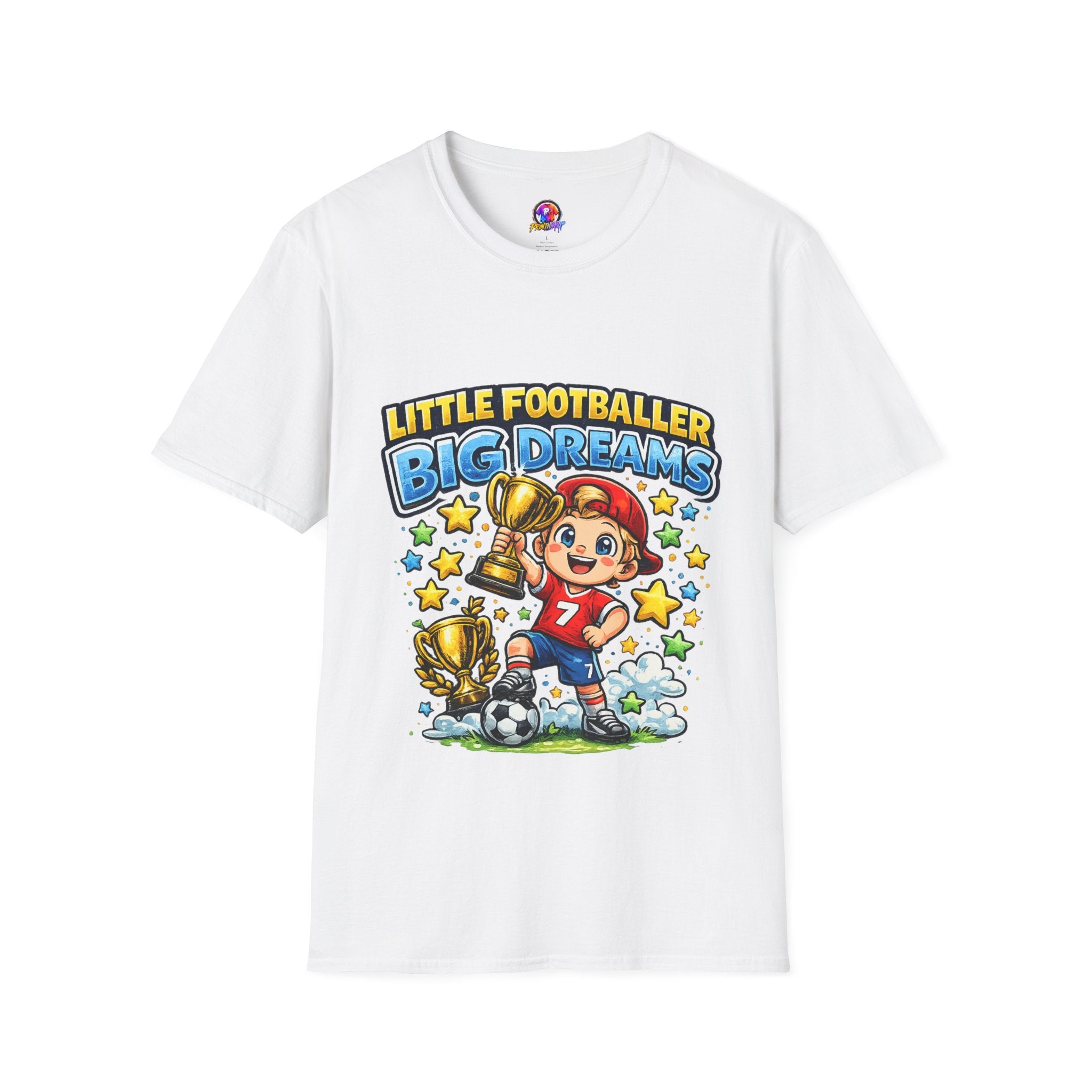 Kids Football T‑Shirt — "Little Footballer Big Dreams" Graphic Tee