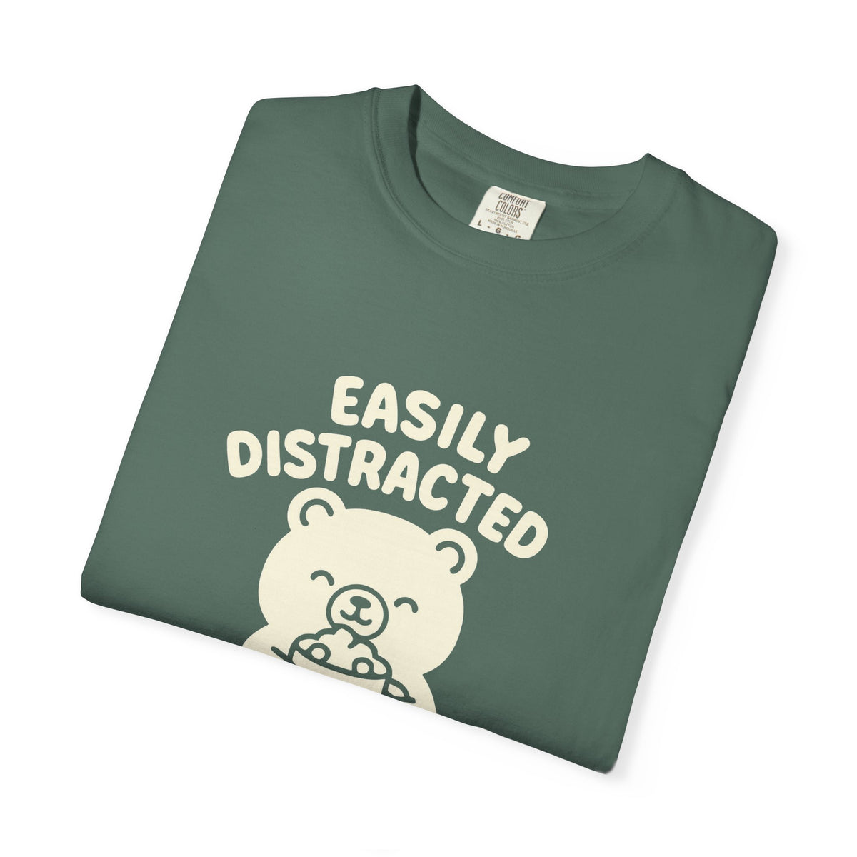 Hot Cocoa Bear T-Shirt — "Easily Distracted" Cute Winter Graphic Tee - Trending Now - October 2026