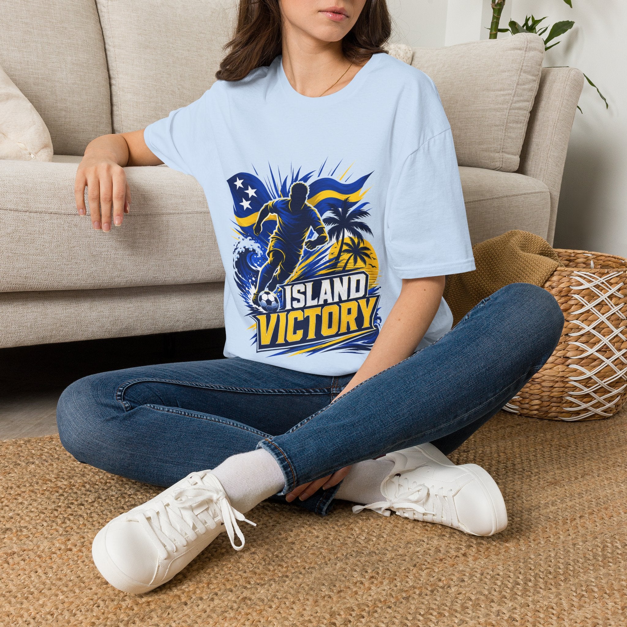 Curacao Island Victory T-Shirt — Tropical Surf Soccer Graphic Tee