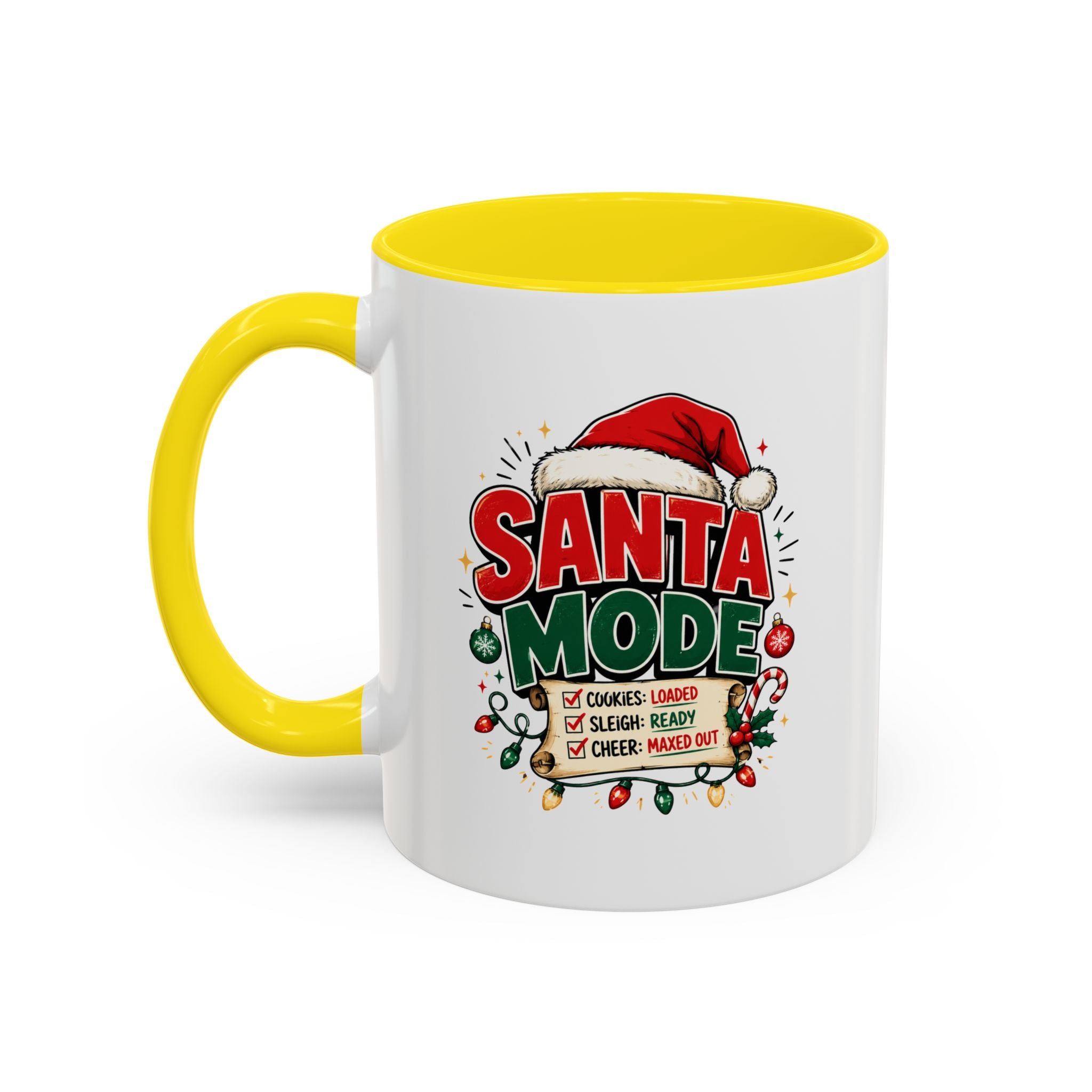 Santa Mode Coffee Mug — Christmas Holiday Accent Mug