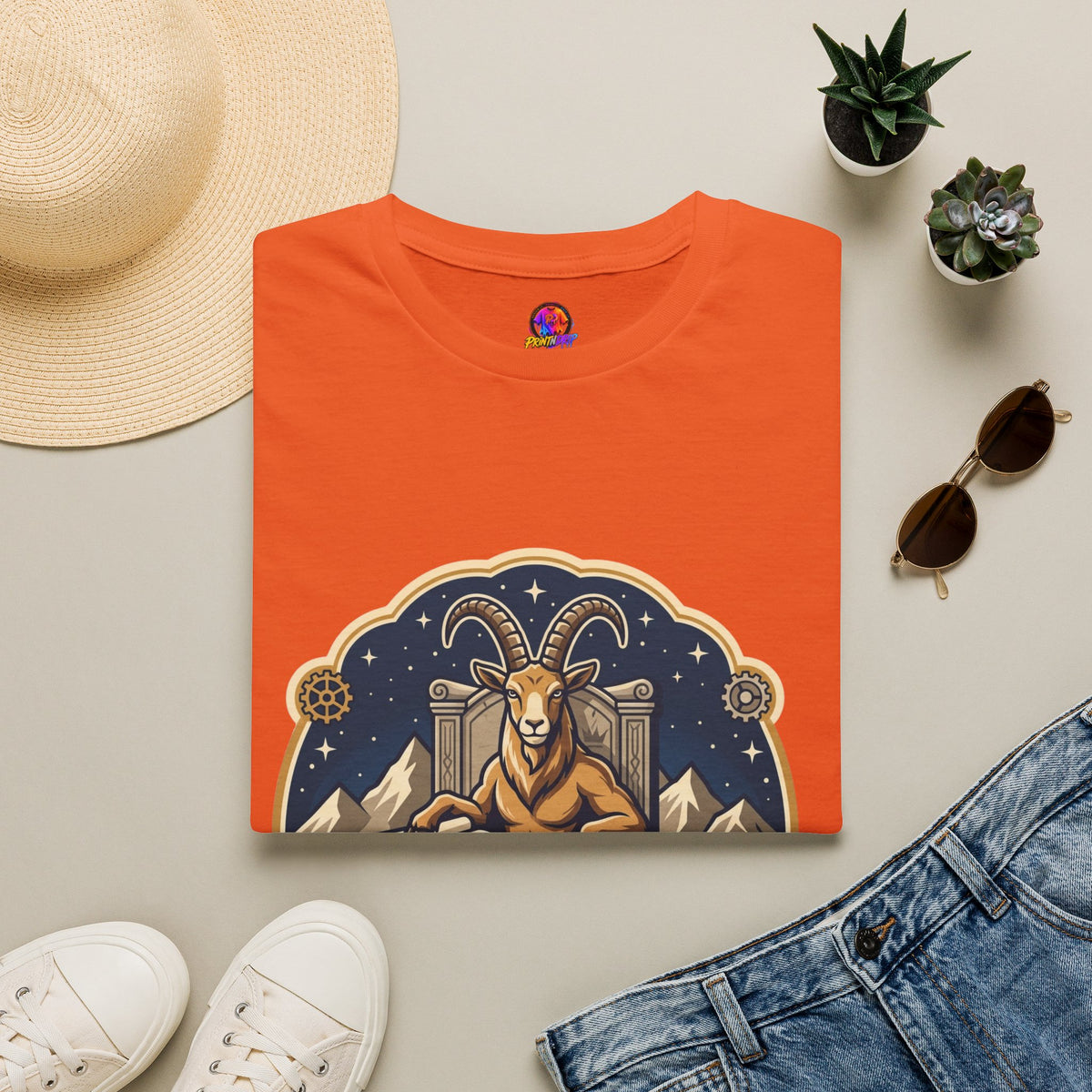 Capricorn Zodiac T-Shirt — "Building an Empire" Goat Horoscope Tee