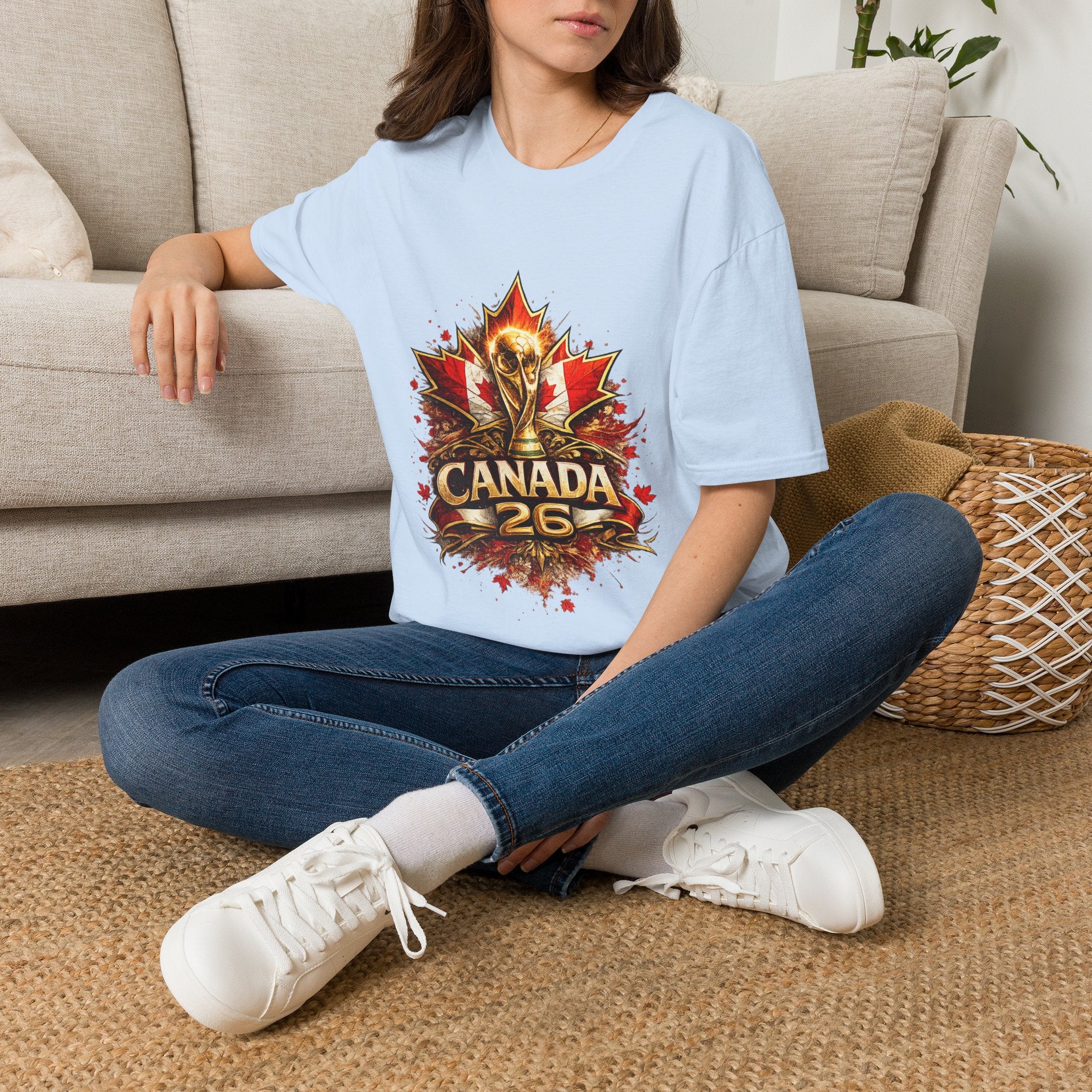 Canada World Cup T‑Shirt — Maple Leaf Soccer Trophy 26