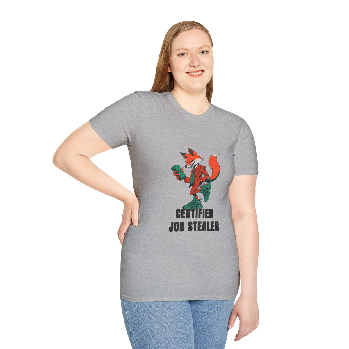 Certified Job Stealer T‑Shirt — Fox Illustration Funny Graphic Tee - Trending Now - August 2026