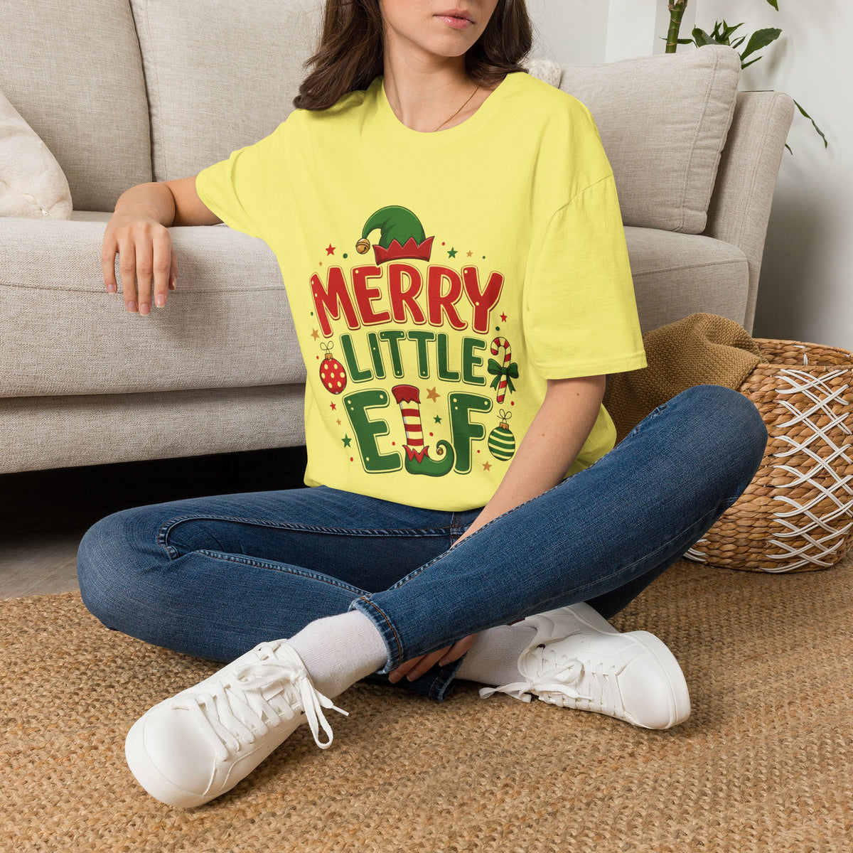 Merry Little Elf T-Shirt — Festive Christmas Holiday Tee