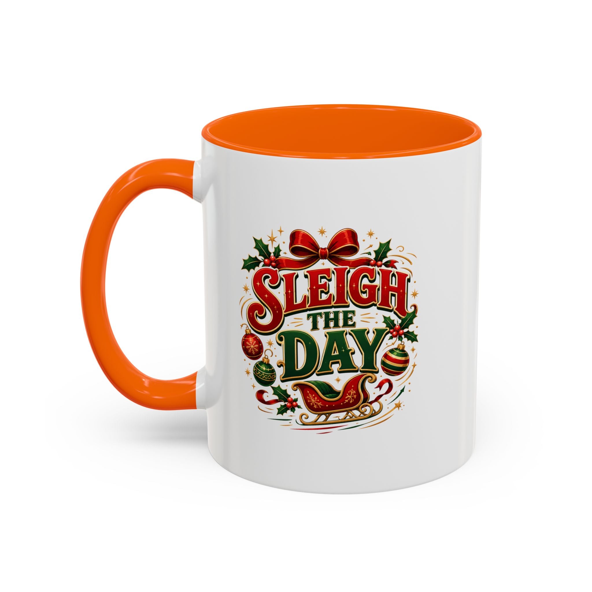 Sleigh the Day Christmas Accent Coffee Mug