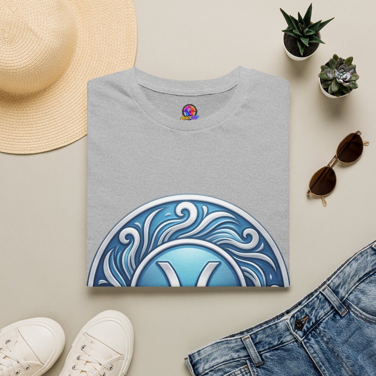 Pisces Zodiac T-Shirt – Blue Water Sign Astrology Tee
