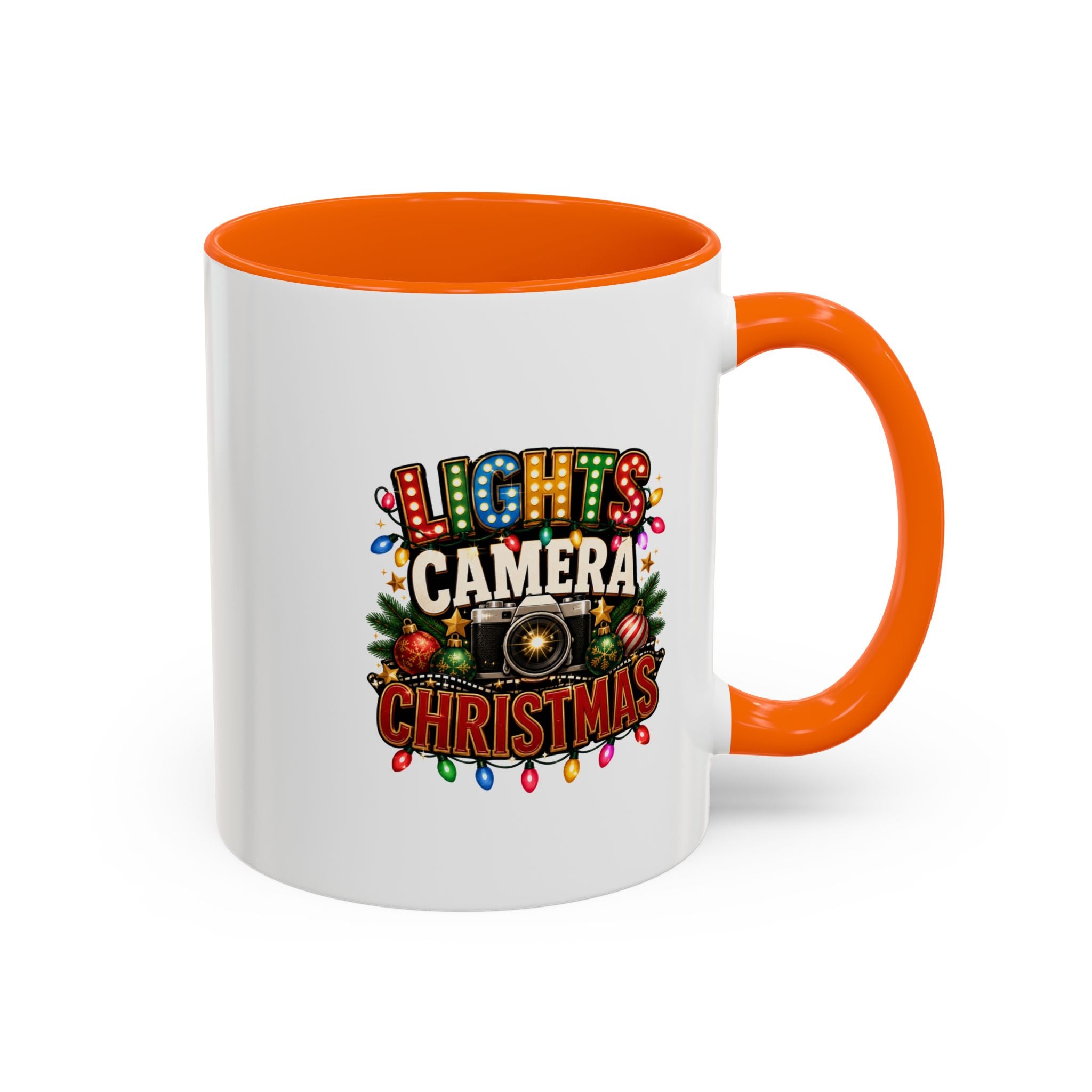 Accent Coffee Mug Lights Camera Christmas
