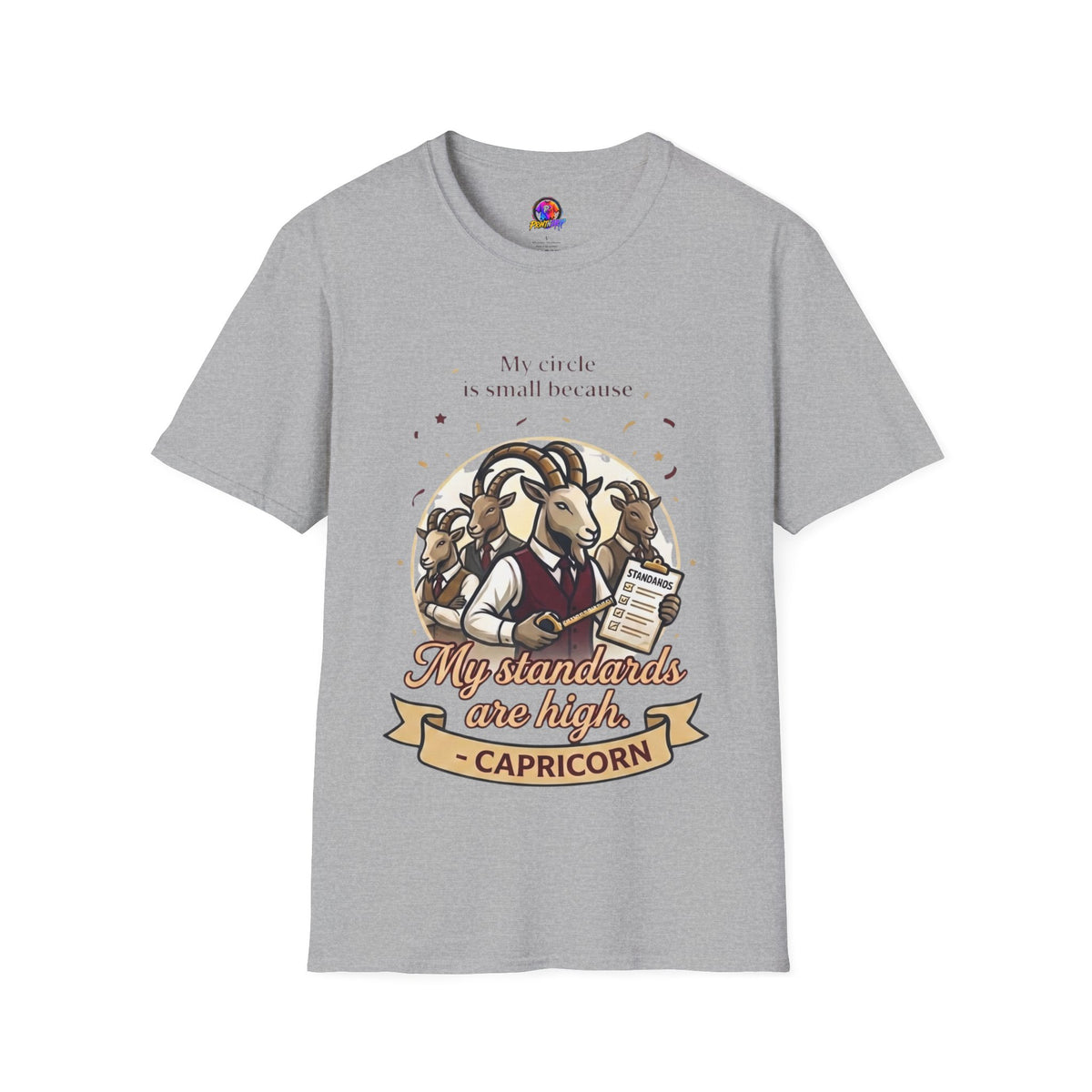 Capricorn Zodiac T-Shirt — "My Standards Are High" Astrology Tee