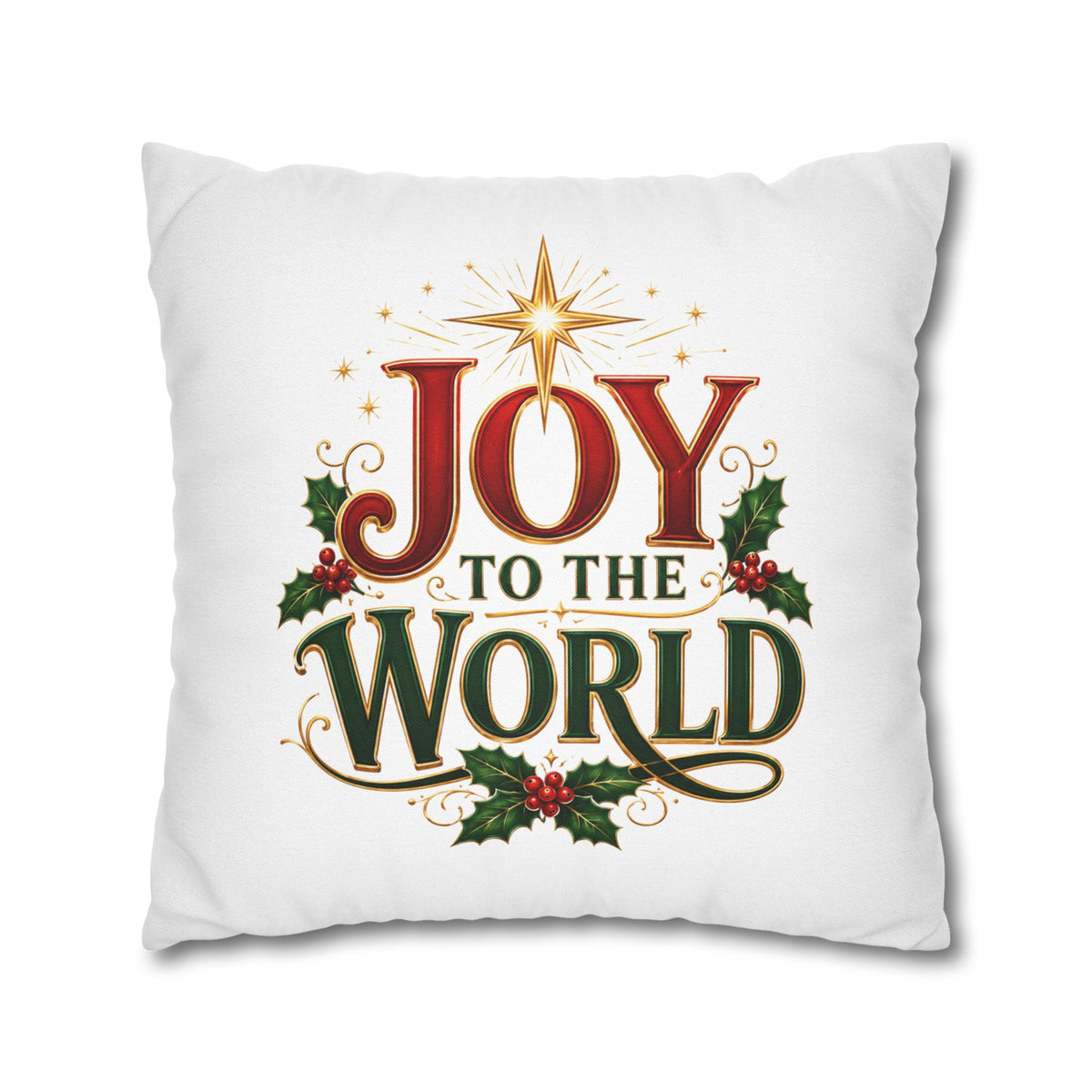 Christmas Pillowcase Joy to the World Christmas Pillowcase