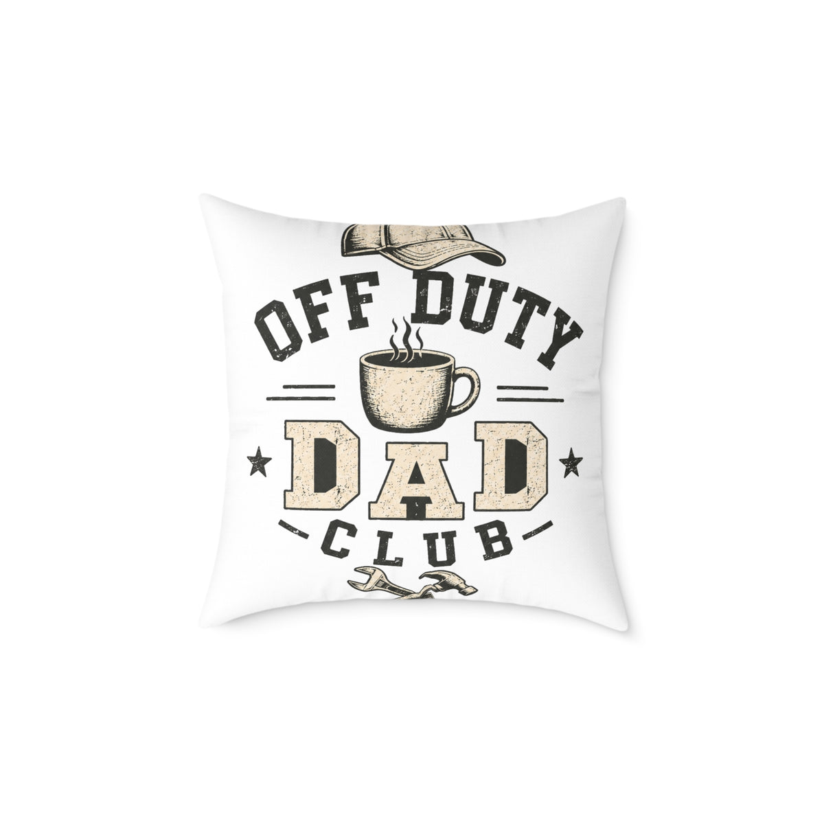 Off Duty Dad Club Throw Pillow  Milo Bailey Dog Dad Mom— Funny Father’s Day Decorative Cushion