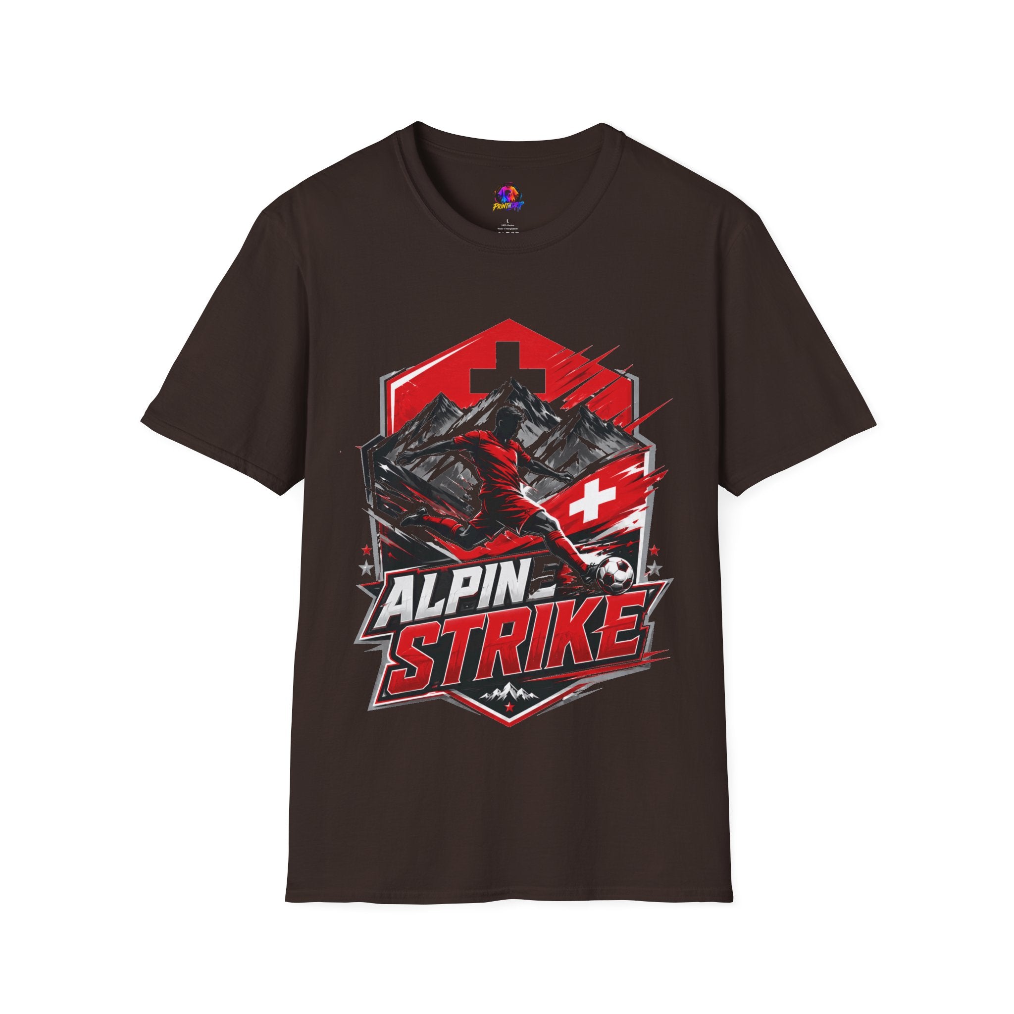Switzerland Alpine Strike T‑Shirt – Swiss Mountain Ski & Snowboard Graphic