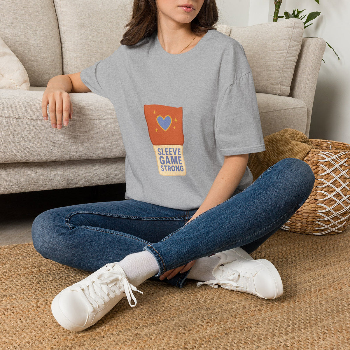 Sleeve Game Strong T-Shirt — Cute Hand-Drawn Sleeve with Heart Graphic - Trending Now - October 2026
