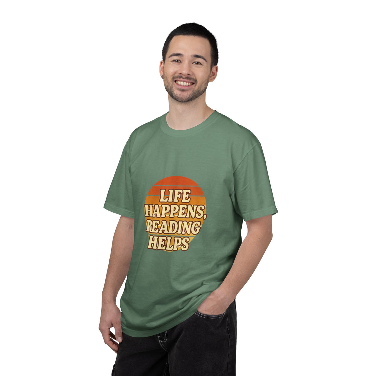 Reading Helps T-Shirt — "Life Happens, Reading Helps" Retro Book Tee - Trending Now - October 2026