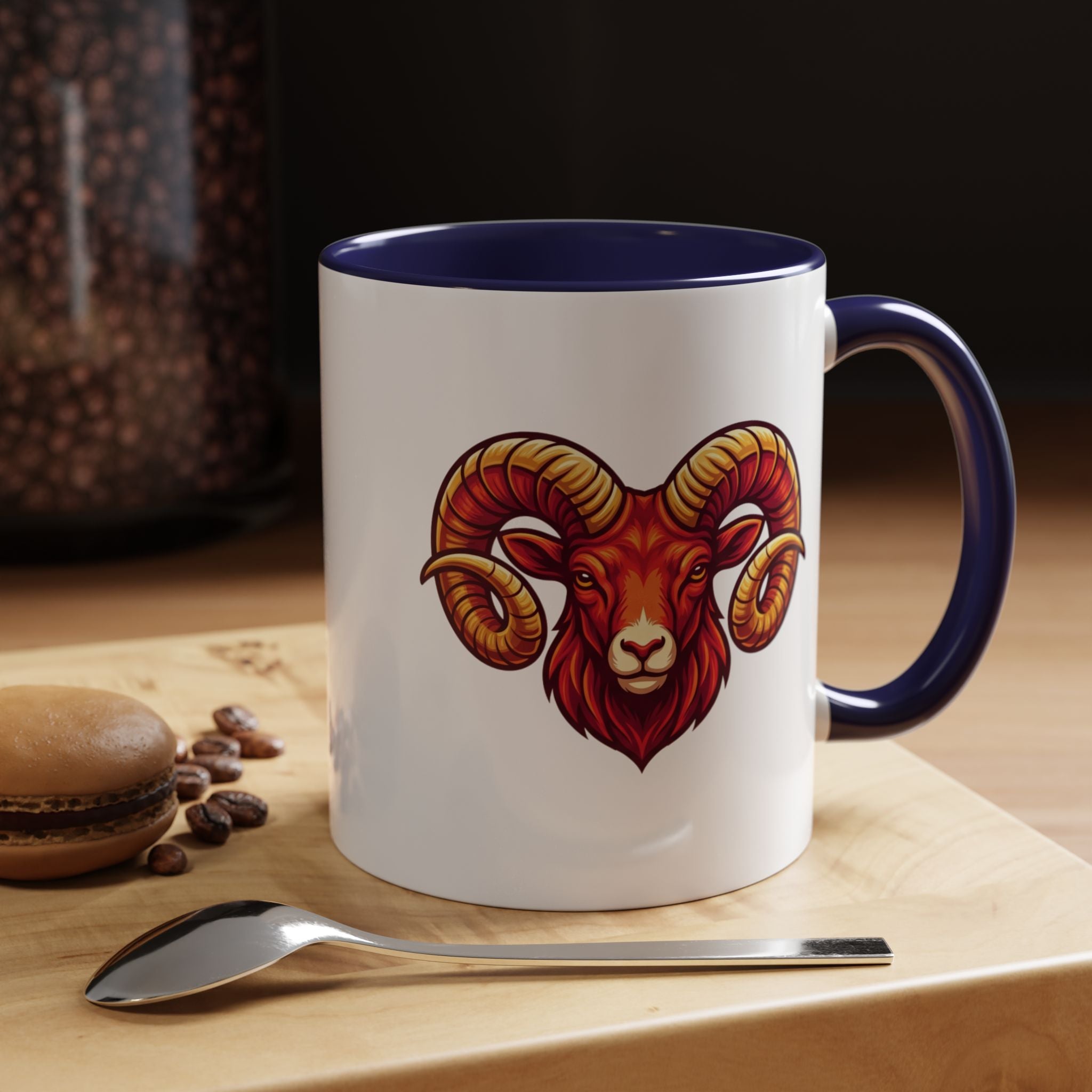 Aries Ram Accent Coffee Mug — Zodiac Goat Horoscope Gift