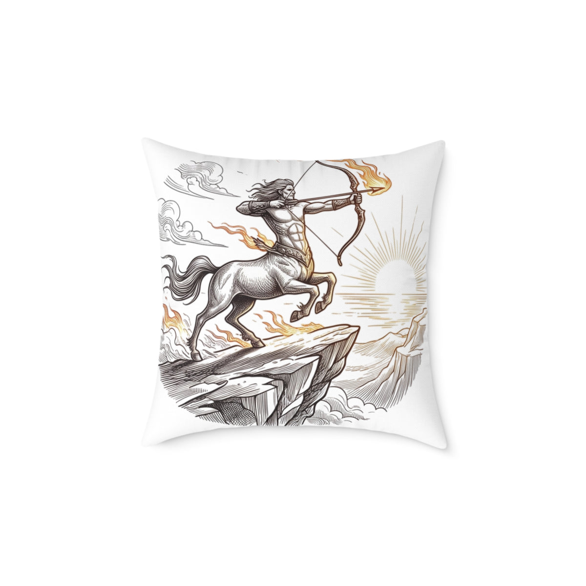 Astrological Sagittarius Zodiac Square Poly Canvas Pillow