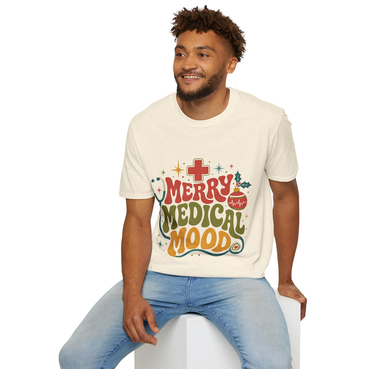 Merry Medical Mood T-Shirt — Christmas Nurse & Healthcare Holiday Tee