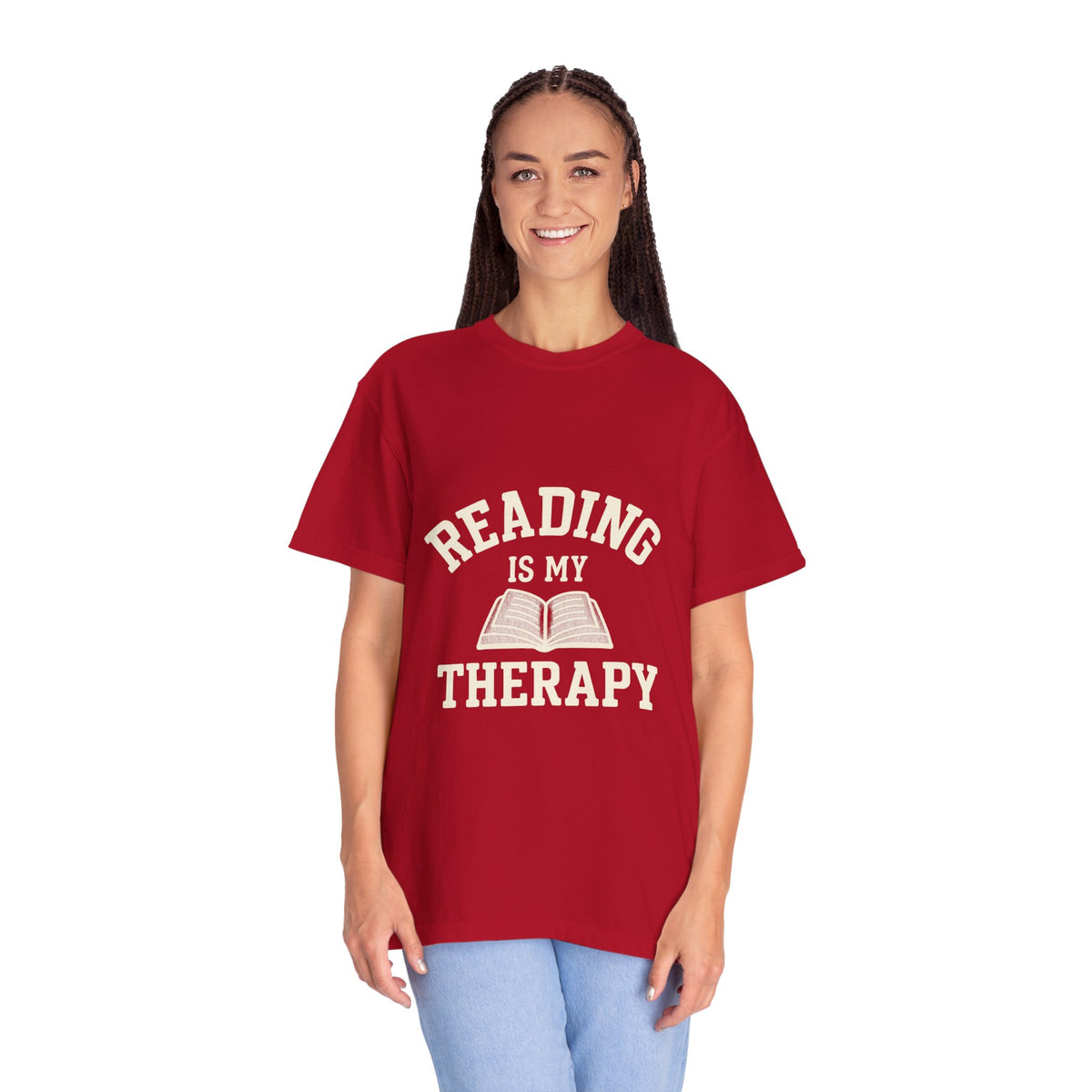 Reading Is My Therapy Book Lover Retro Aesthetic Graphic Tee - Trending Now - October 2026