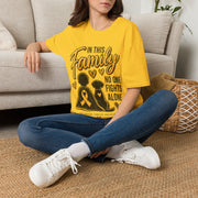 Childhood Cancer Awareness T-Shirt — "In This Family No One Fights Alone"