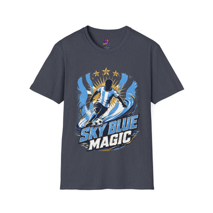 Argentina Sky Blue Magic Soccer T-Shirt — Argentinian Football Player Graphic Tee