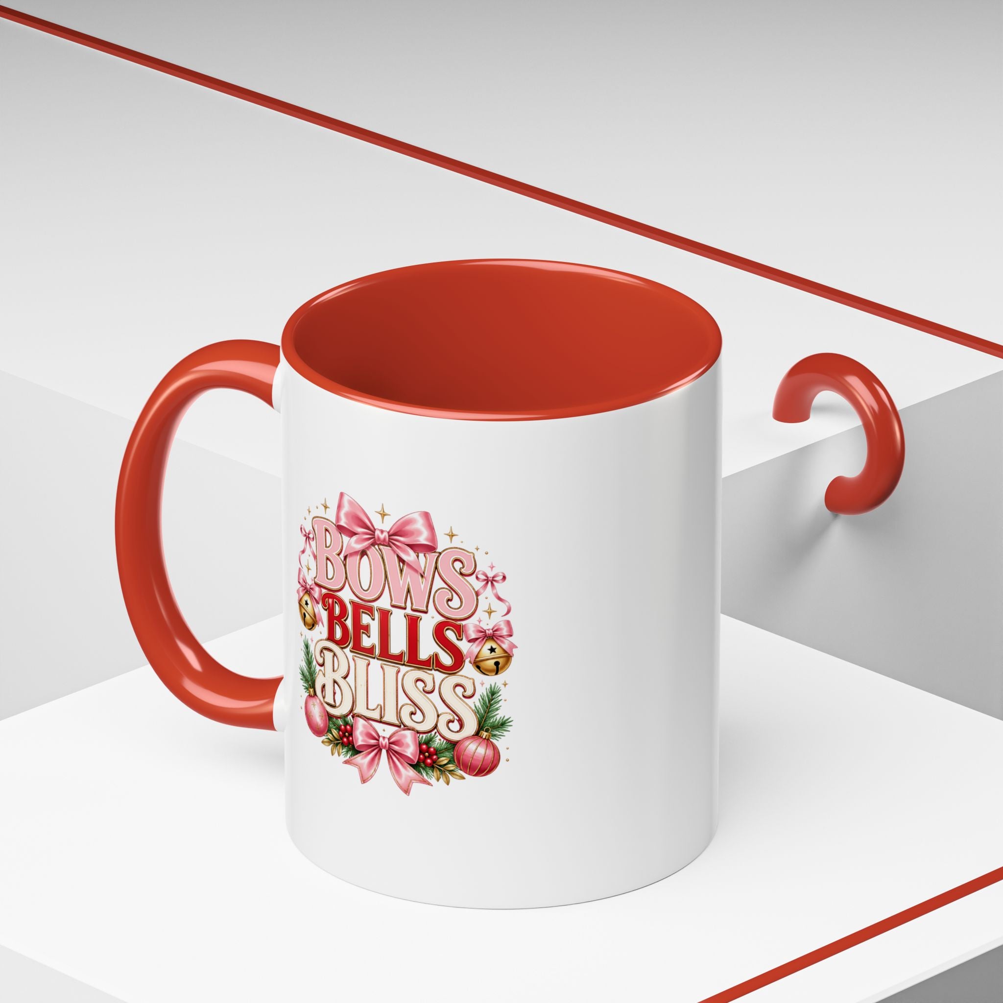 Bows Bells Bliss Christmas Accent Coffee Mug
