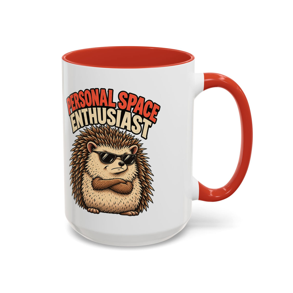 Funny And Witty "Personal Space Enthusiast" Accent Coffee Mug (11, 15oz)