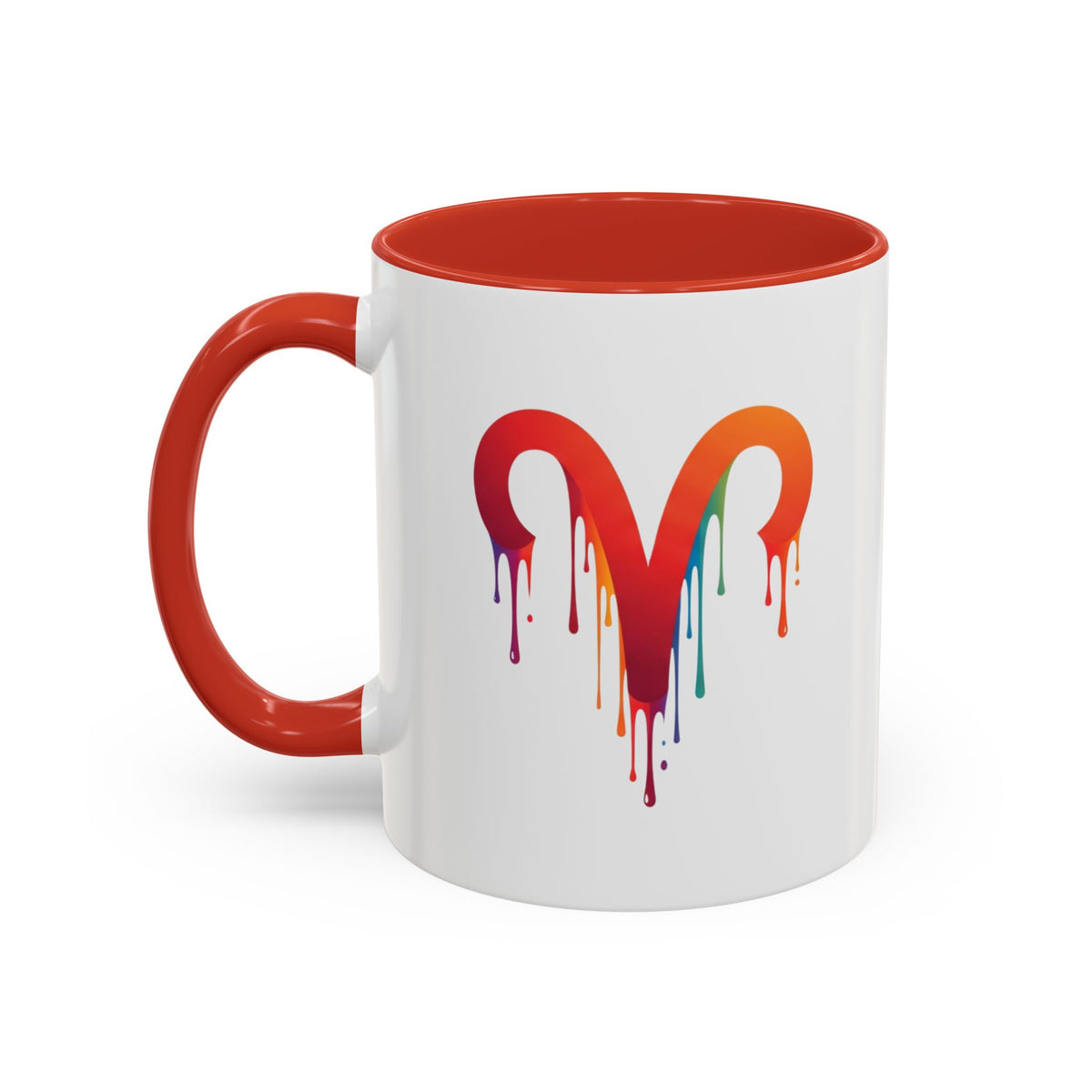 Aries Zodiac Rainbow Drip Aries Coffee Mug — Zodiac Astrology Accent Mug