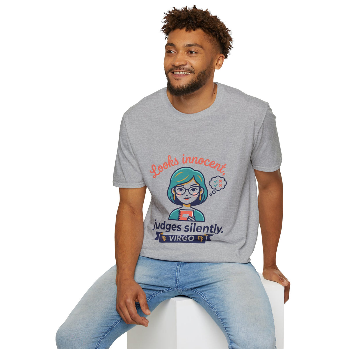 Looks Innocent Virgo T-Shirt — Funny Zodiac Graphic Tee for Virgo Women