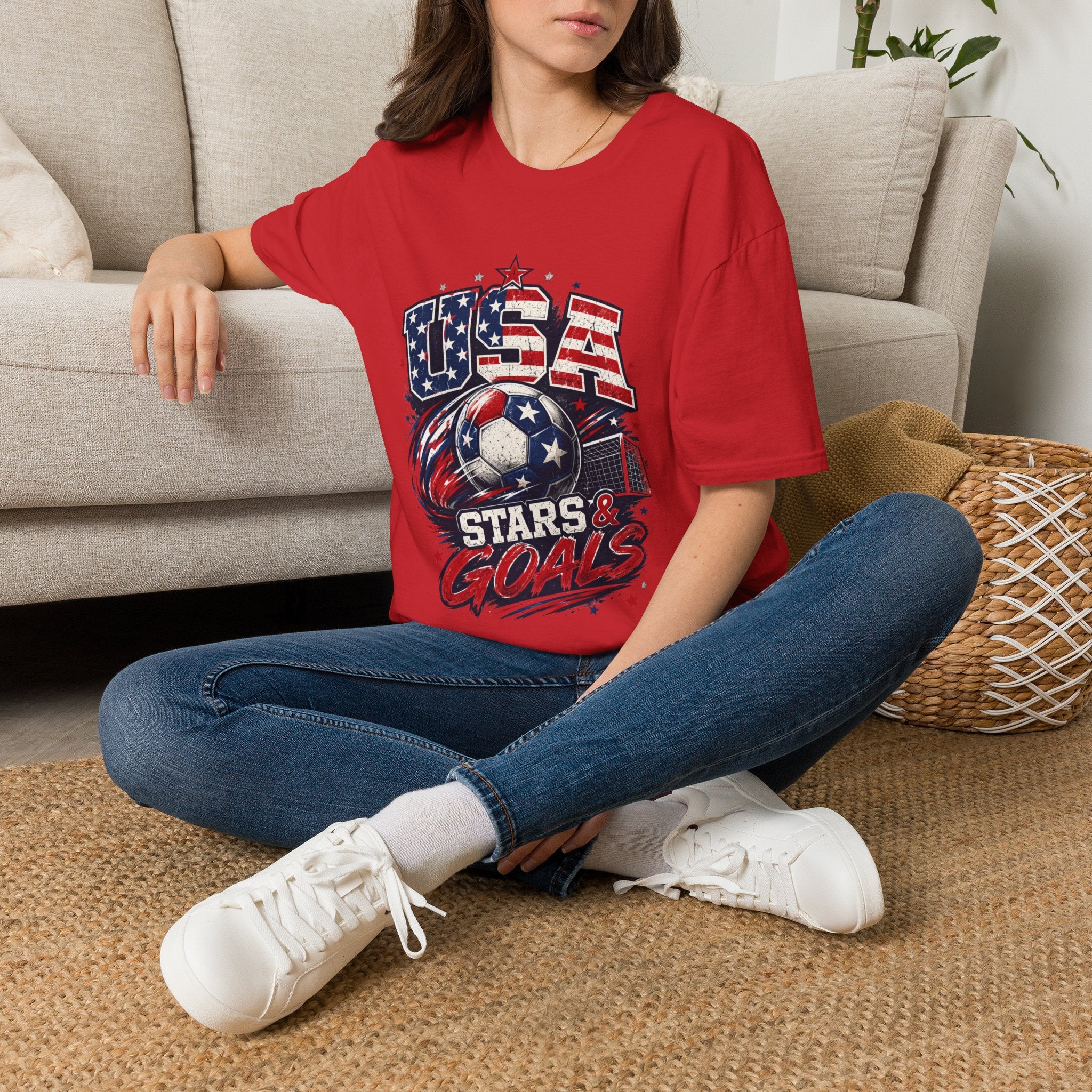 USA Stars & Goals Soccer T-Shirt