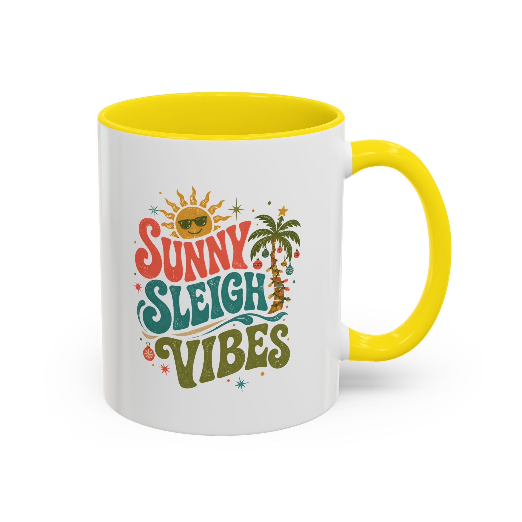 Modern Day Christmas Sunny Sleigh Vibes Coffee Mug