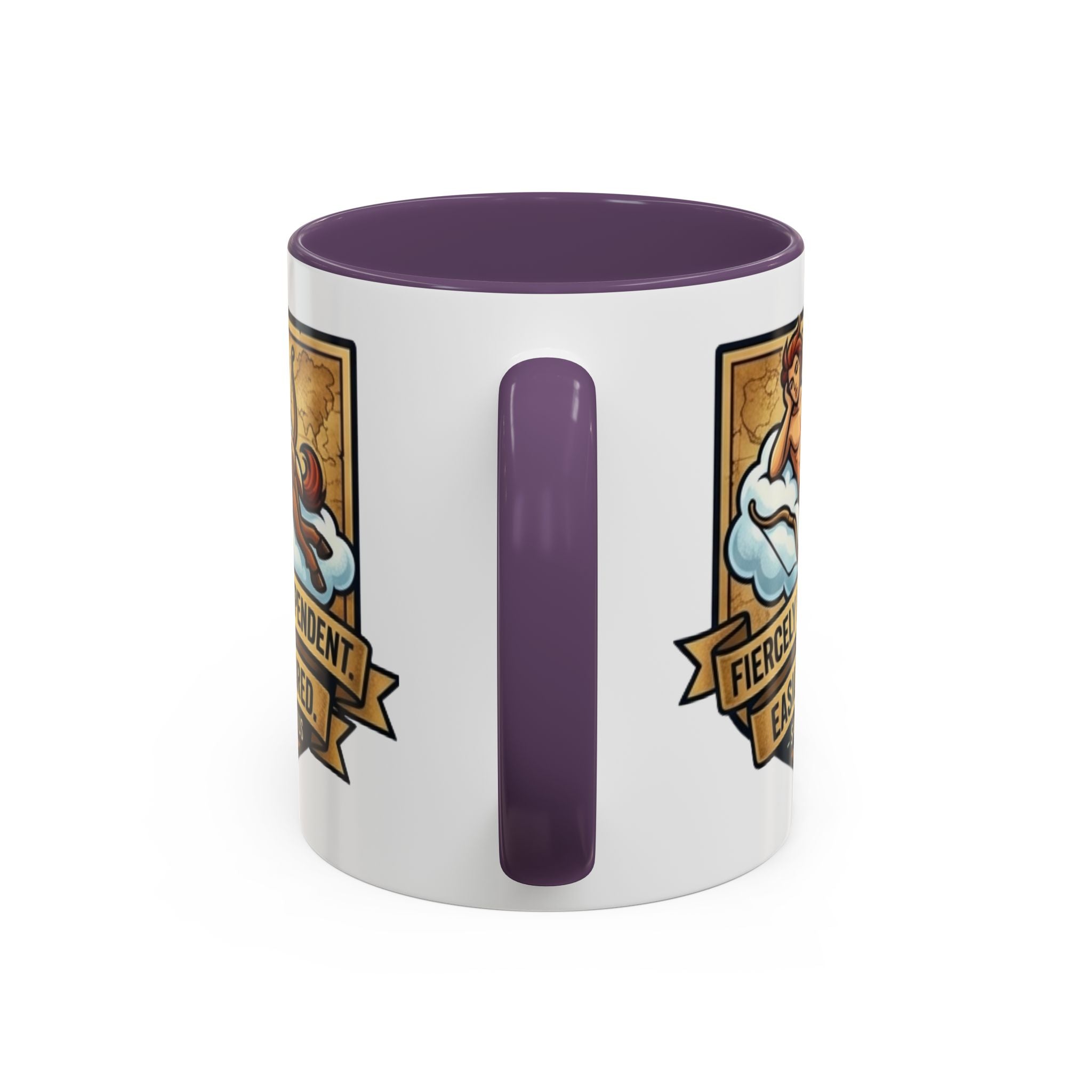 Sagittarius Coffee Mug — "Fiercely Independent, Easily Bored" Zodiac Accent Mug (11/15 oz)
