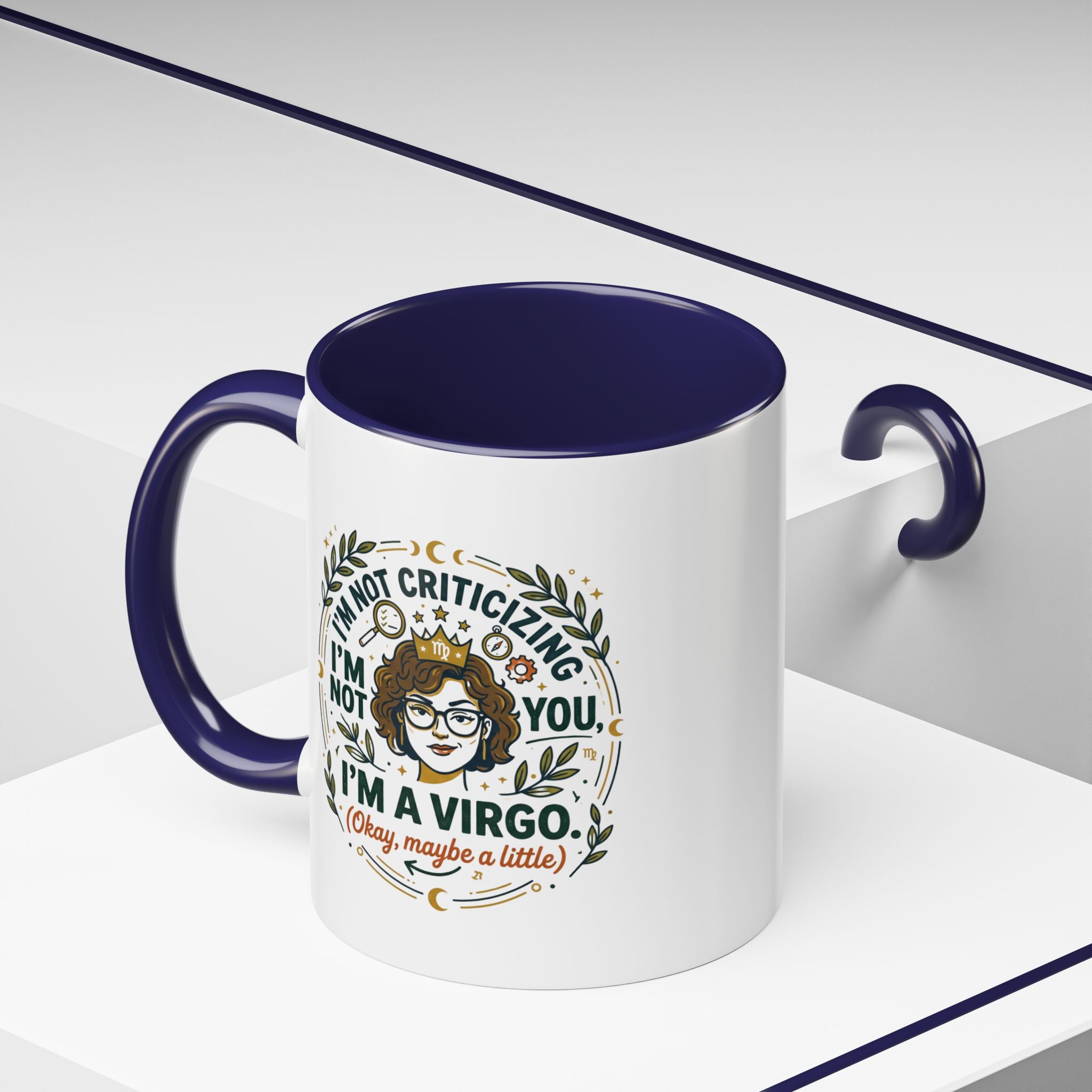 Virgo Coffee Mug - "I'm Not Criticizing, I'm a Virgo" Accent Ceramic Mug (11/15oz)
