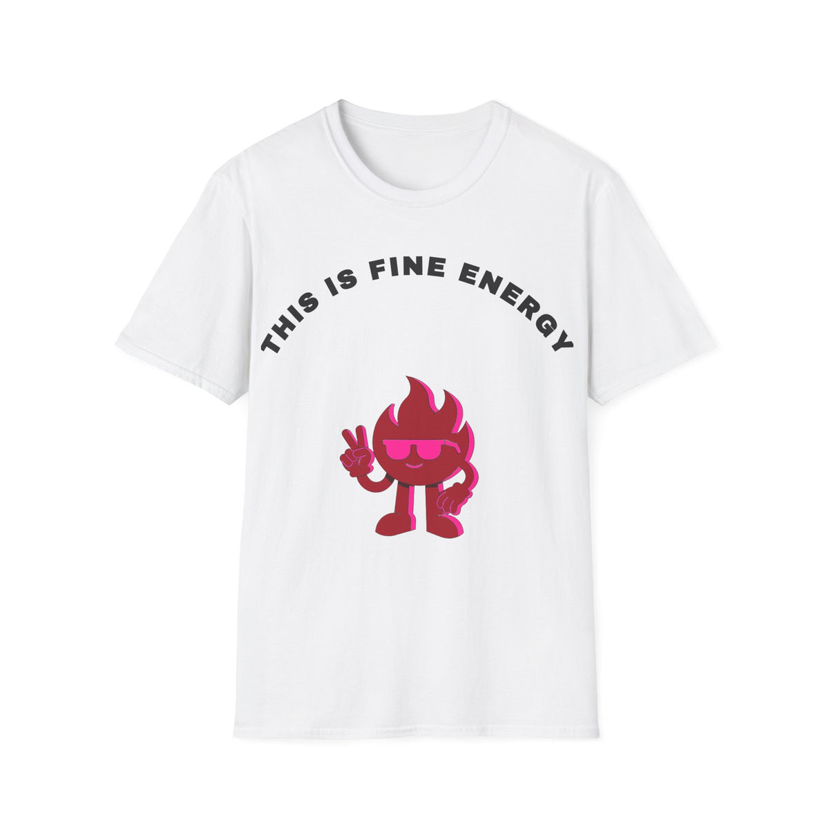 This Is Fine Energy T‑Shirt — Cute Fire Character Graphic Tee - Trending Now - September 2026