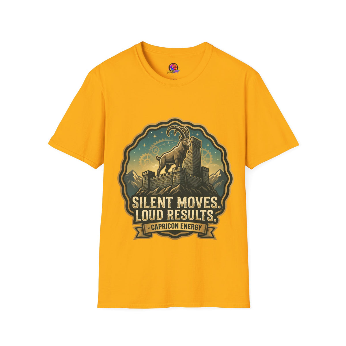 Capricorn Energy T-Shirt — "Silent Moves, Loud Results" Zodiac Tee