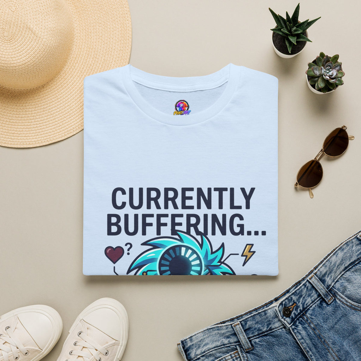 Currently Buffering T-Shirt — Funny Aquarius Zodiac Tee