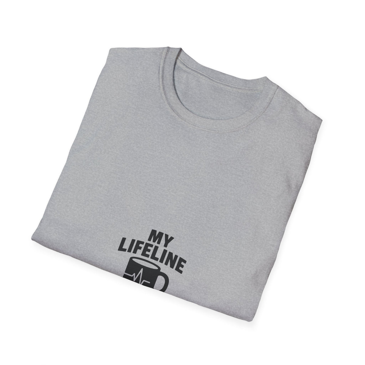 My Lifeline Has A Handle Coffee Graphic Tee, Funny Caffeine Heartbeat T-Shirt - Trending Now - September 2026