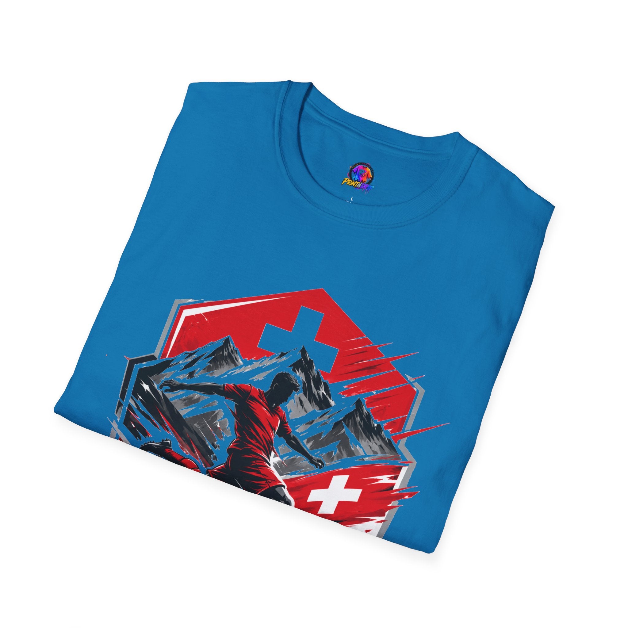 Switzerland Alpine Strike T‑Shirt – Swiss Mountain Ski & Snowboard Graphic