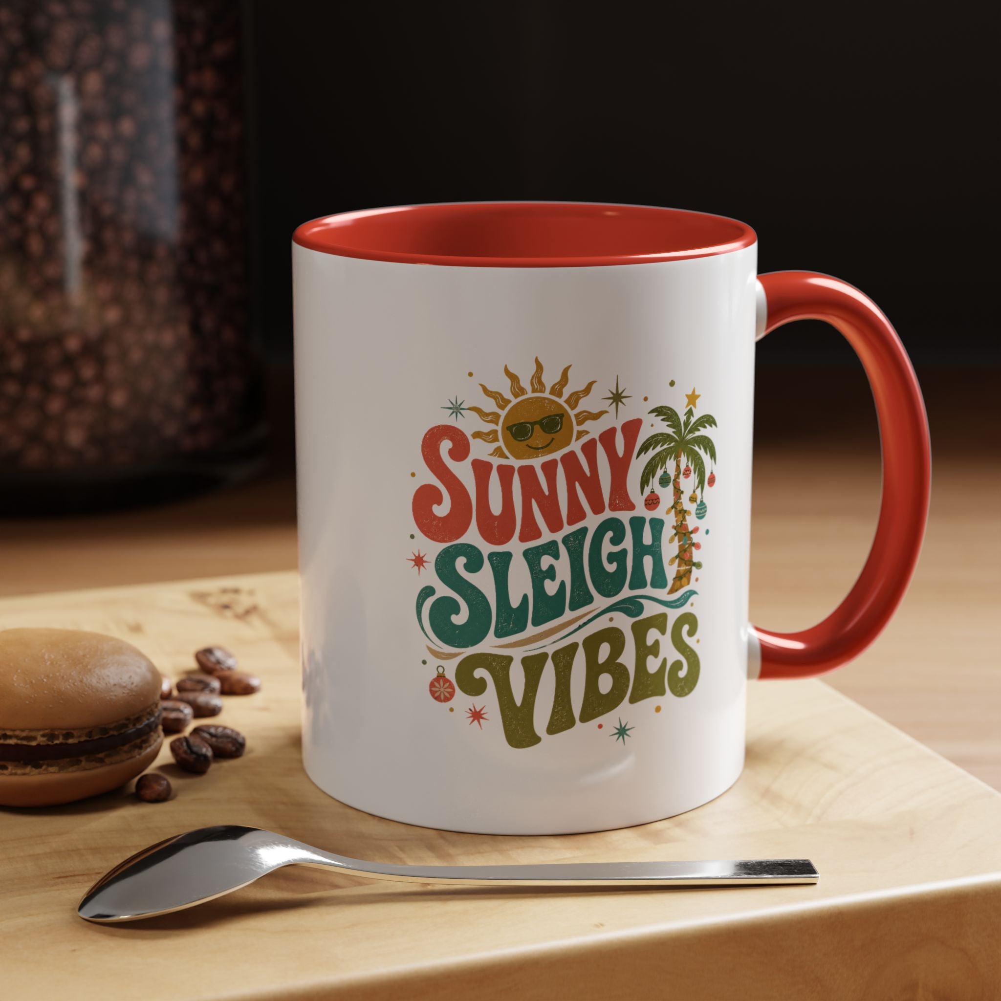 Modern Day Christmas Sunny Sleigh Vibes Coffee Mug