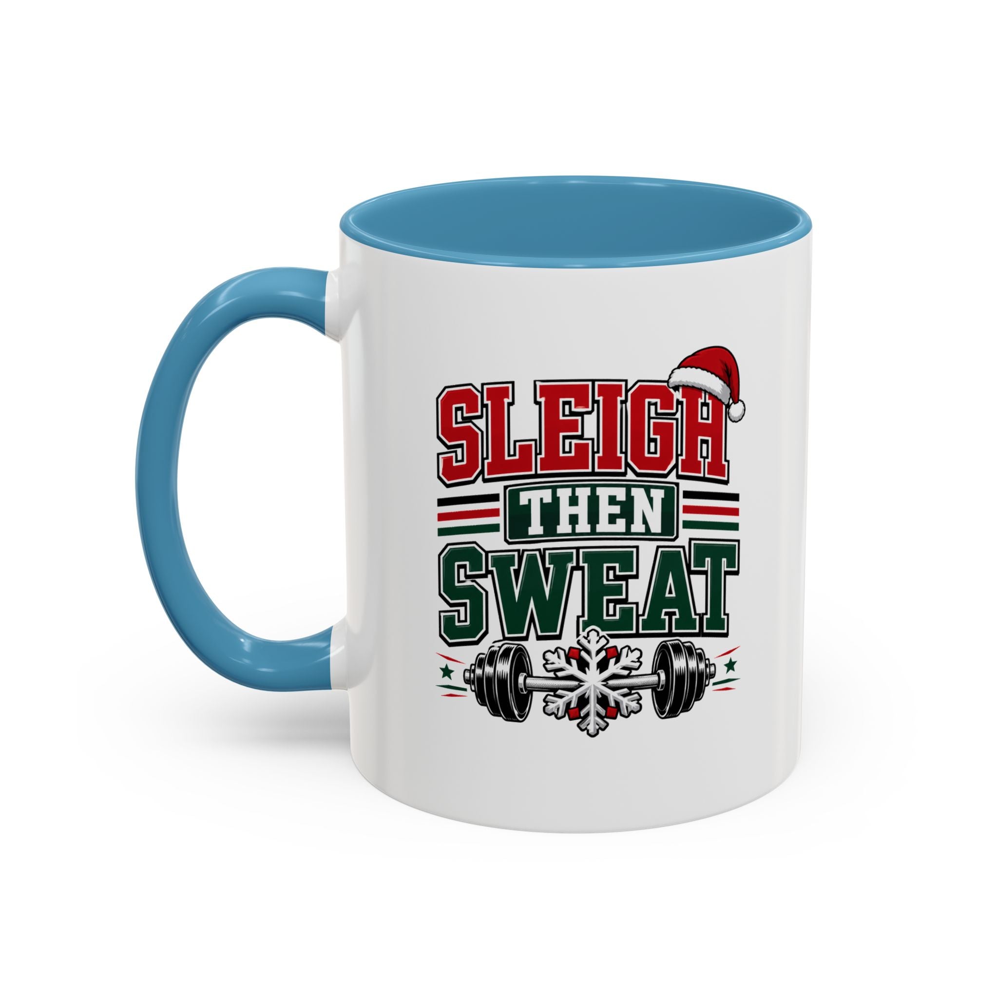 Modern Day Christmas Sleigh Then Sweat Coffee Mug