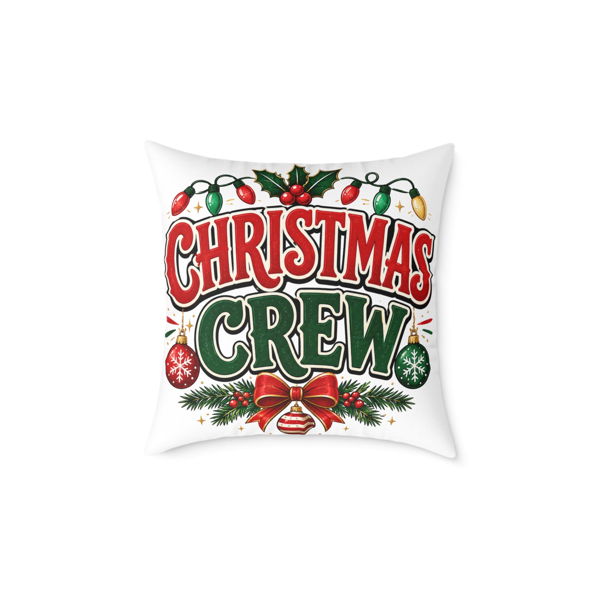 Christmas Crew Holiday Throw Pillow