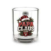 Christmas Glass Mug 10 oz Papa Claus Glass Mug — 10oz Christmas Coffee Cup for Dads