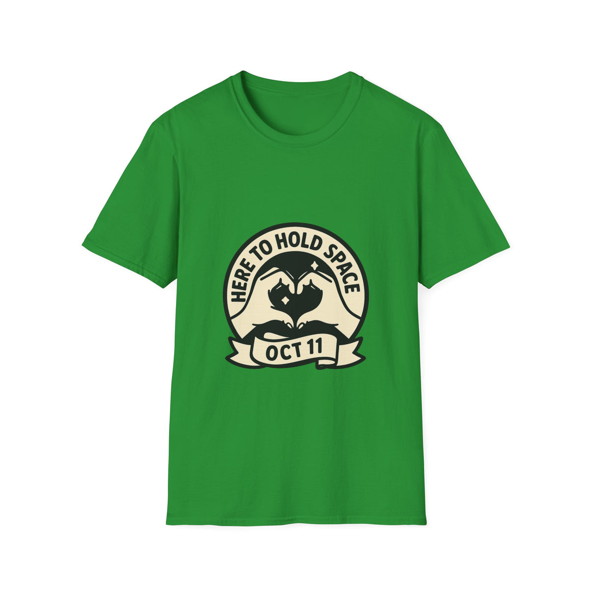 Sea Turtle Rescue Badge T-Shirt — "Here to Hold Space" Oct 11 - Trending Now - October 2026
